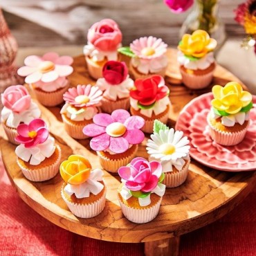 Esspapierblumen Veilchen Kuchendekor - Edible Wafer Flowers Violet