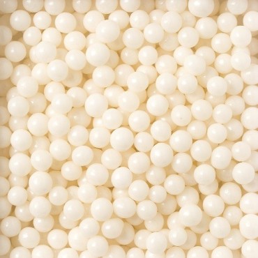 White Maxi Sugar Pearls - Decora Shiny White Pearls 7mm