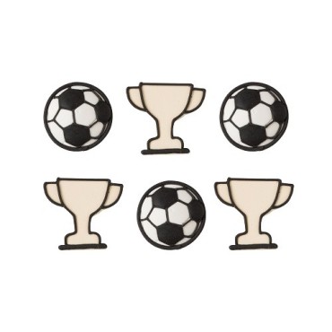 Zuckerdekor Fussball Champions - Fussball Tortendekor Pokal & Fussbälle