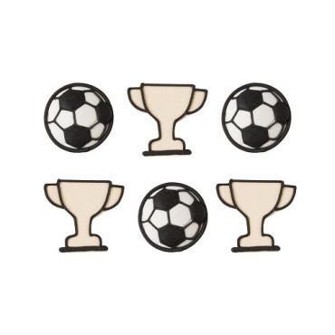 Glutenfree Soccer Sugar Decorations - 0500423