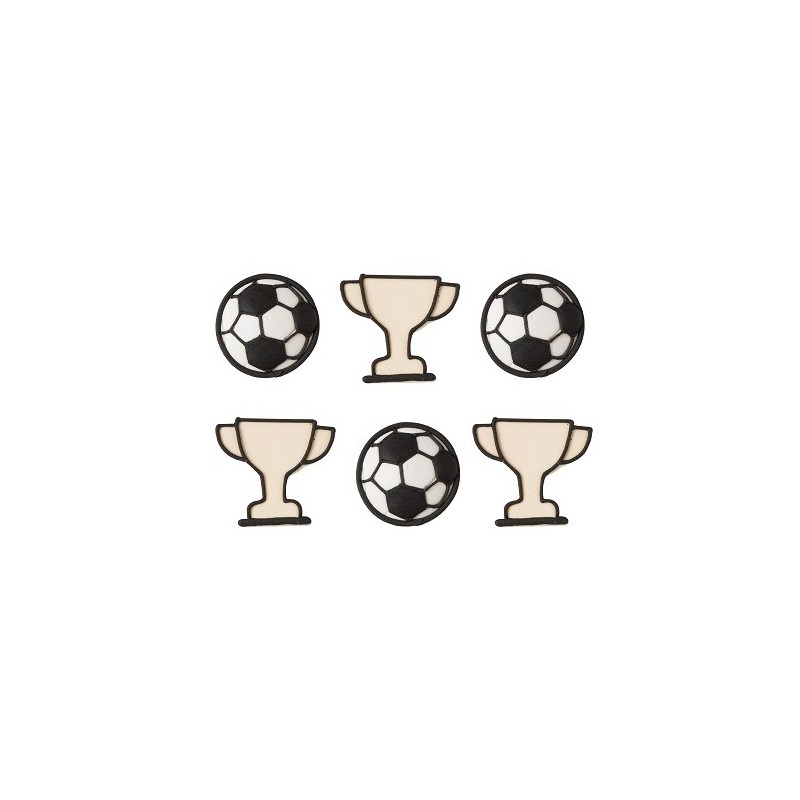 Decora Soccer Champions Sugar Decorations, 6 pcs