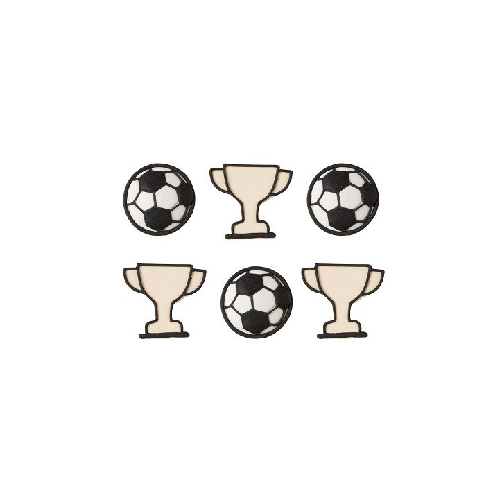 Glutenfree Soccer Sugar Decorations - 0500423 Glutenfree Soccer Sugar Decorations - 0500423