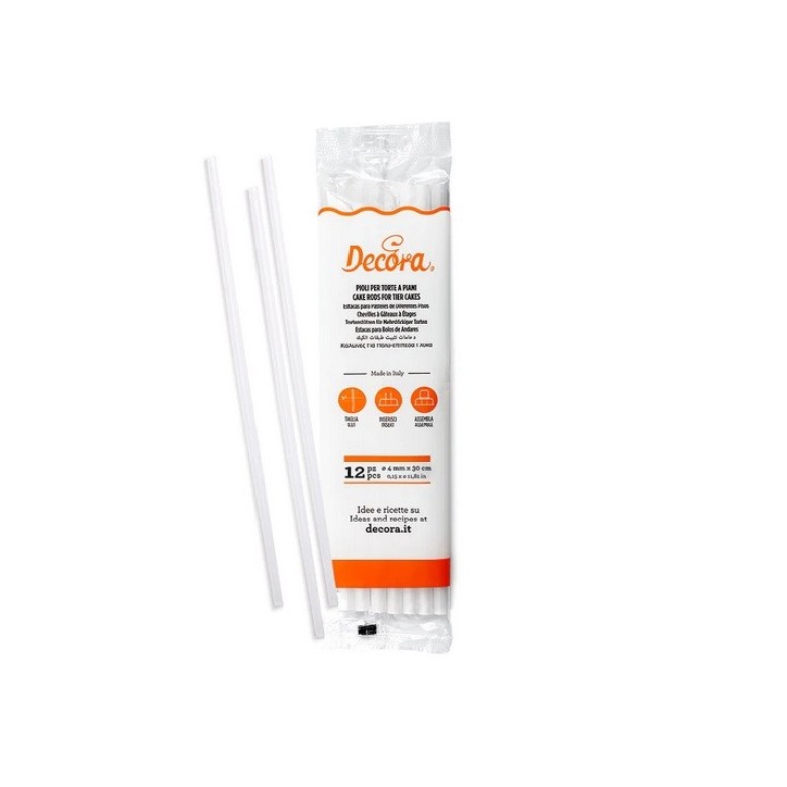 Decora 30 cm Cake Dowels, 12pcs Decora 30 cm Cake Dowels, 12pcs