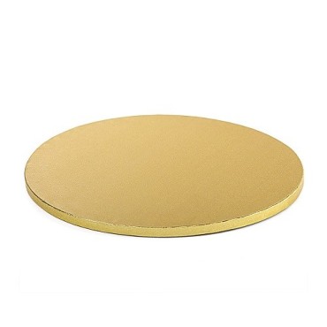 Premium 30cm gold round rigid cake board - Metallic Gold Cake Board