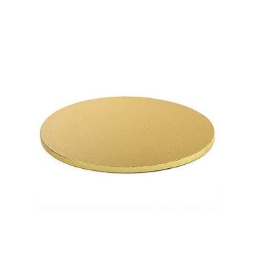 Premium 25cm gold round rigid cake board - Metallic Gold Cake Board