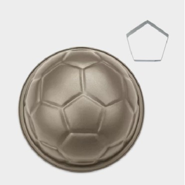 Soccer Baking Pan - Cake Pan Pepe the Football with 5-cornered cutter