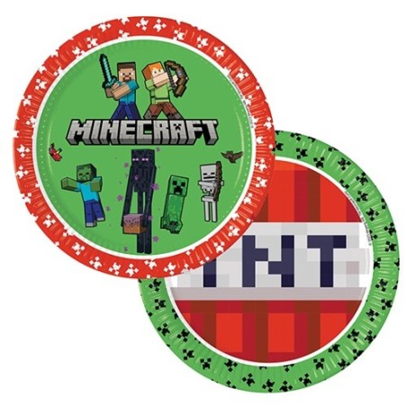 Epische Minecraft Pappteller - Minecraft Partyteller