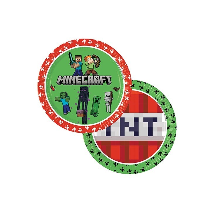 Epic Minecraft Party Plates - Minecraft Part Epic Minecraft Party Plates - Minecraft Part