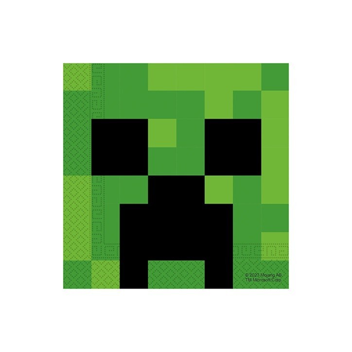 Creeper Servietten - Minecraftservietten - Minecraft Gamerpartydeko Creeper Servietten - Minecraftservietten - Minecraft Gamerpartydeko