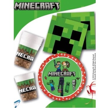 Creeper Napkins - Minecraft Partyware - Minecraft Napkins Creeper