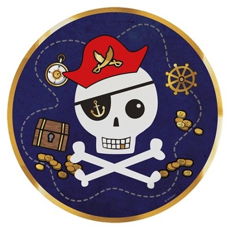 Pirates Map Party plates - Pirate Partyware - Pirates Tableware