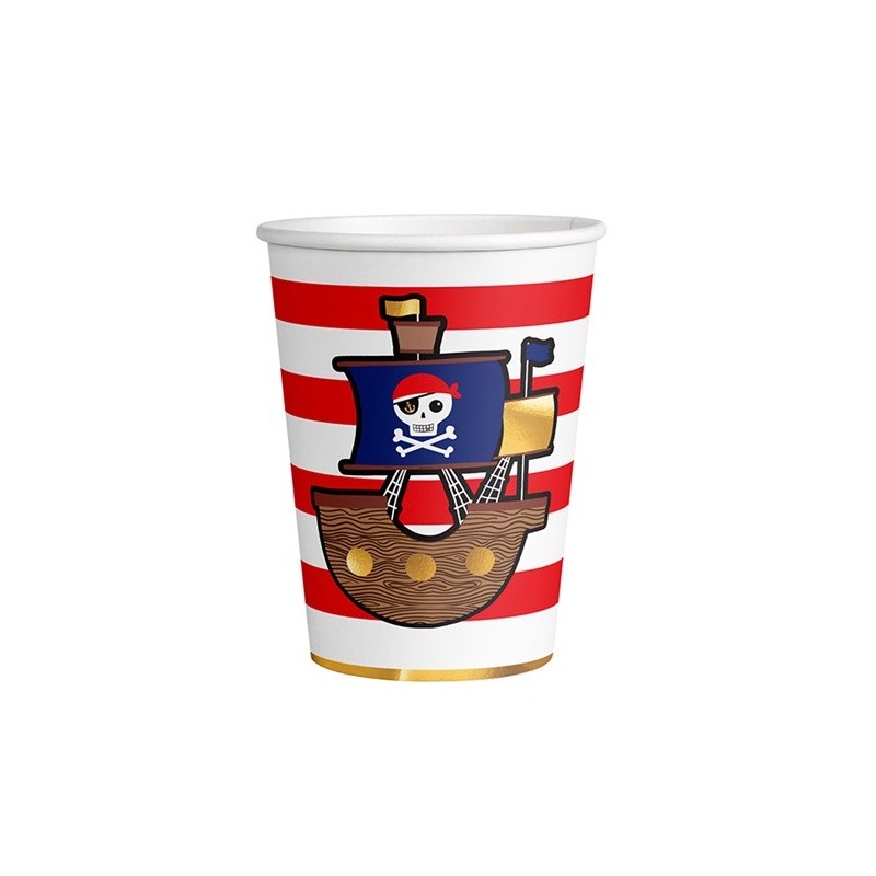 Amscan Pirates Map Cups, 8 pcs