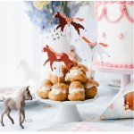 PartyDeco Horse Cupcake Topper, 6pcs