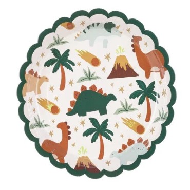 PartyDeco Dinosaur Party Plates