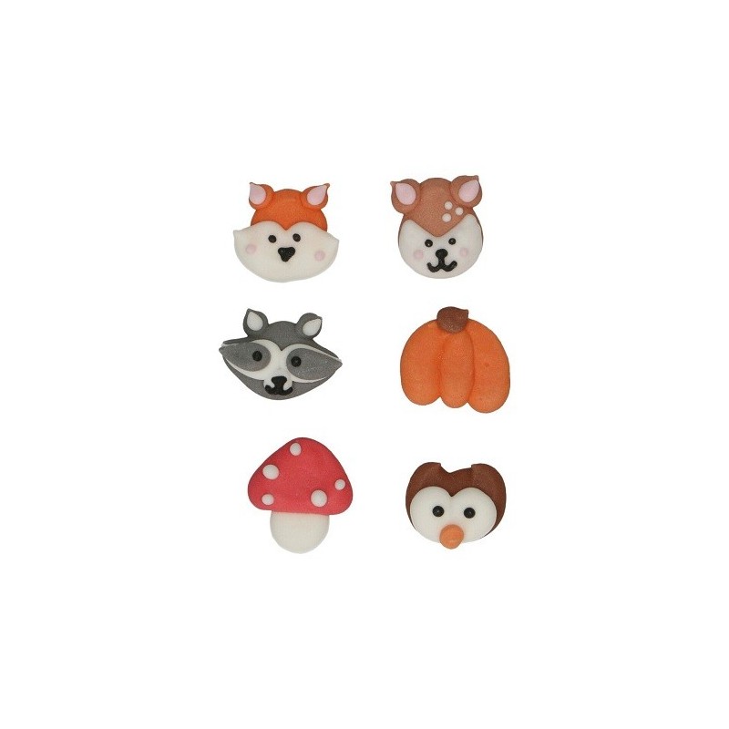 FunCakes Forest Animals Sugar Decoration, 8pcs