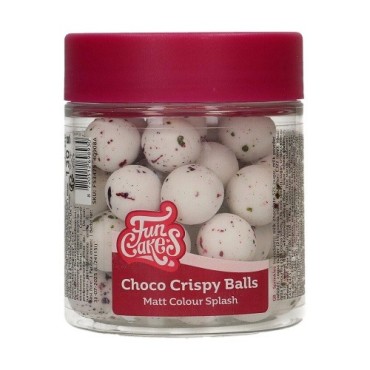 FunCakes Choco Crispy Balls – Matt Colour Splash, 130g (ca. 50 Stück)