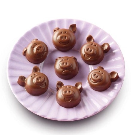 Chocolate Mould Pig - Silikomart Easy Choc