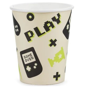 Video Game Birthday Party Disposable Cups  - Minecraft Party Cups - Game on Partyware - Gaming Party Cups