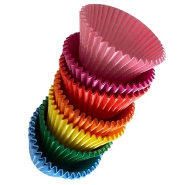 Rainbow Colour Cupcake Liners