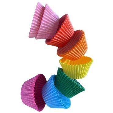 Rainbow Colour Cupcake Liners