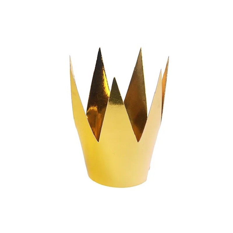 PartyDeco Party crowns gold, 3 pcs