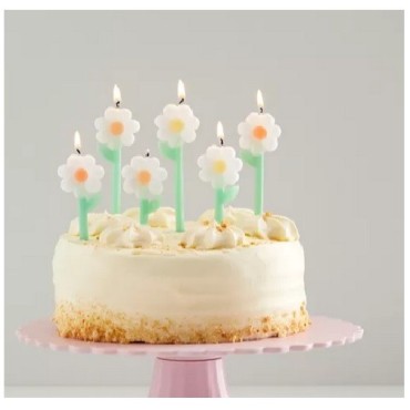 Meri Meri Daisy Kerzen - Floral Pattern Cake Candles