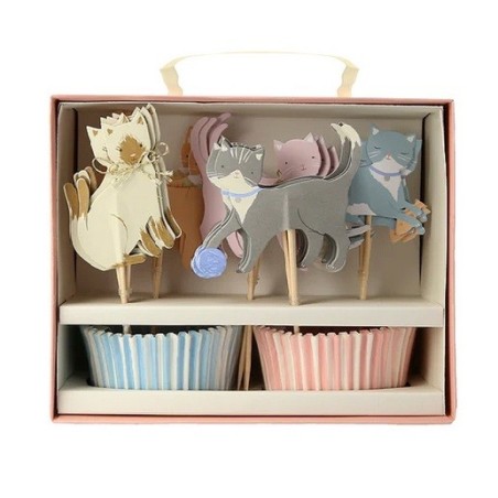 Meri Meri Cat Cupcake Kit - kiity Cupcake Set