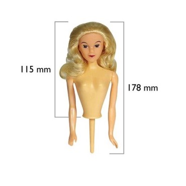 PME Doll Pick Blonde – Olivia, Perfect for 3D Princess Cakes