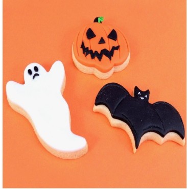 Halloween Baking Set - Cookie Cutter Ghost Pumpkin & Bat