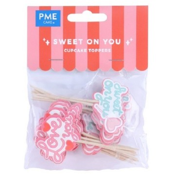 PME Cupcake Toppers Sweet on You Set, 24 Stück