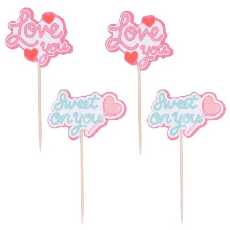 PME Cupcake Toppers Sweet on You Set, 24 Stück