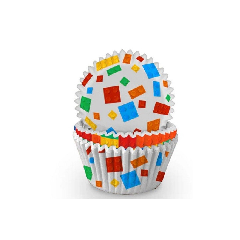 Anniversary House Building Blocks Cupcake Liners, 20 pcs