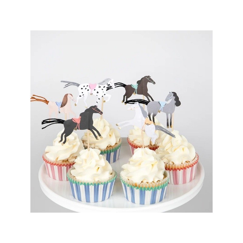 Meri Meri Horse Party Cupcake Deko Set 48-teilig