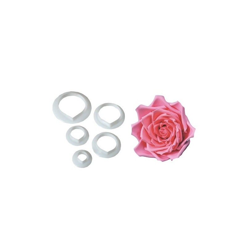 FMM Rose Petal Ausstecher Set 5-teilig