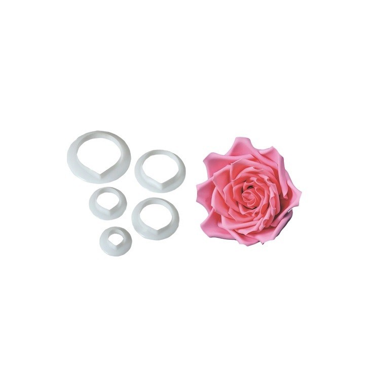 FMM Rose Petal Set 5-tlg. | Realistische Zuckerrosen aus Blütenpaste herstellen