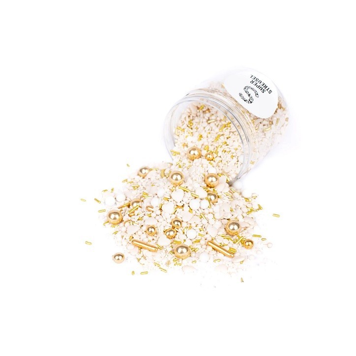 Super Streusel Schickeria 90g – Gold White Elegant Sprinkles