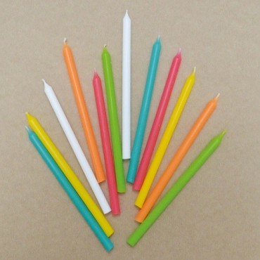 Colorful Birthday Candles - Scrapcooking 12-Piece Set for Cakes