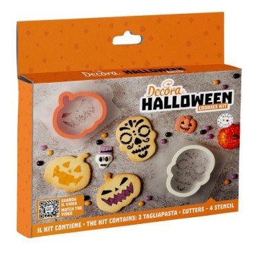 Lebkuchenskelett-Ausstechform und Schablonenset – Halloween-Backen