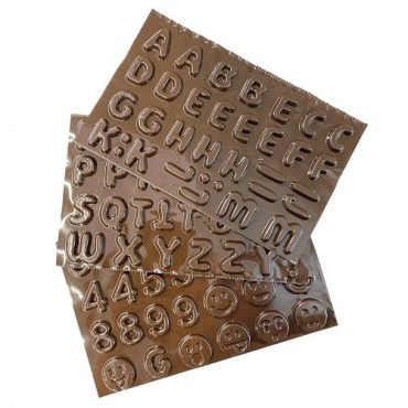 Chocolate Letters & Numbers 18mm for Cakes - Günthart