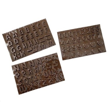 Chocolate Letters & Numbers 18mm for Cakes - Günthart