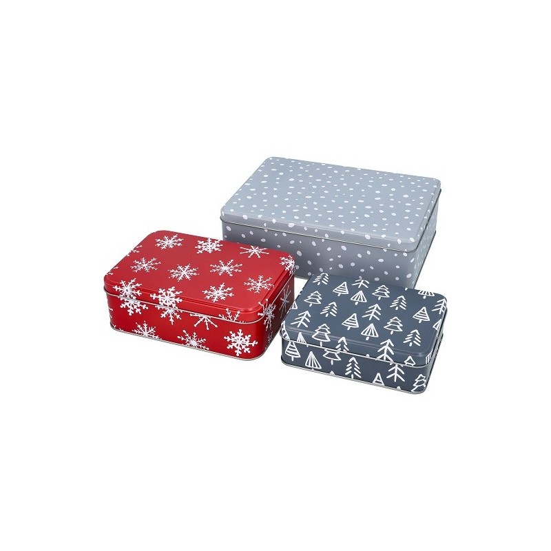 Birkmann Cookie Tin Set - Winter, 3 pcs