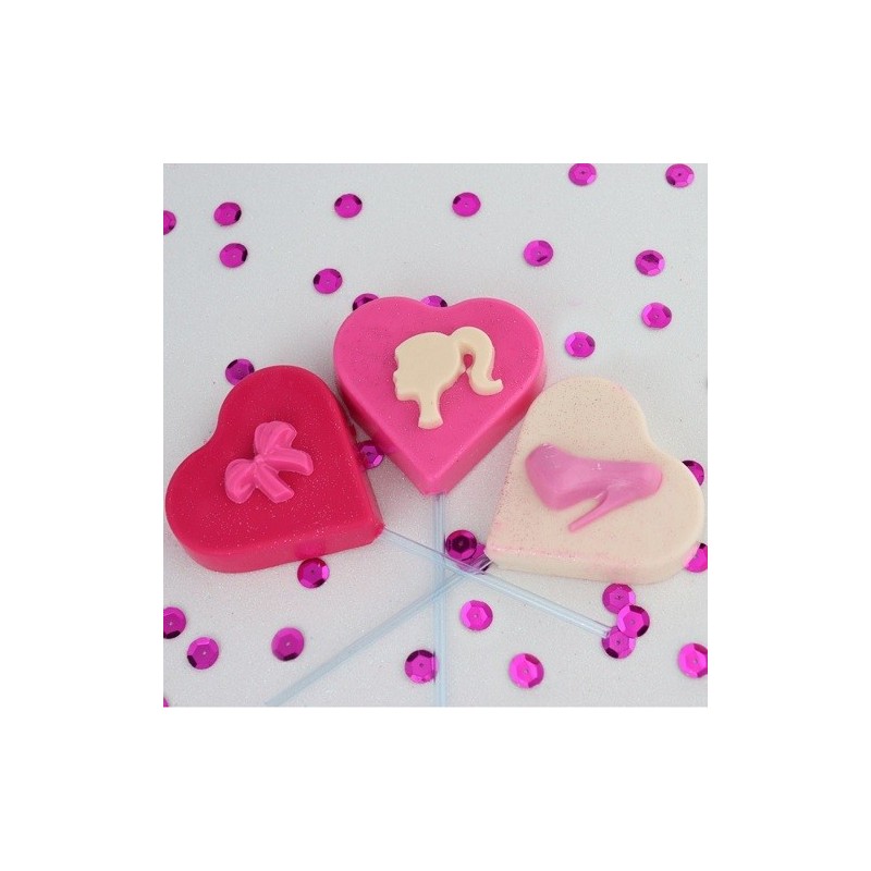 BWB Chocolate Mould Hearts Lollipop