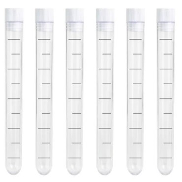 PartyDeco Test Tubes with Stickers, 6 pcs