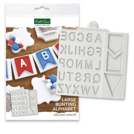 Katy Sue Large Bunting Alphabet Silicone Mould