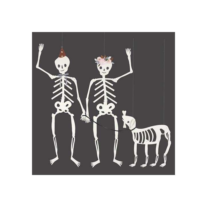 Meri Meri Giant Jointed Skeletons - Hanging Halloween Decorations