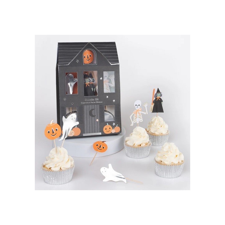 Meri Meri Halloween Cupcake Kit - Backset für gruselige Cupcakes Meri Meri Halloween Cupcake Kit - Backset für gruselige Cupcakes