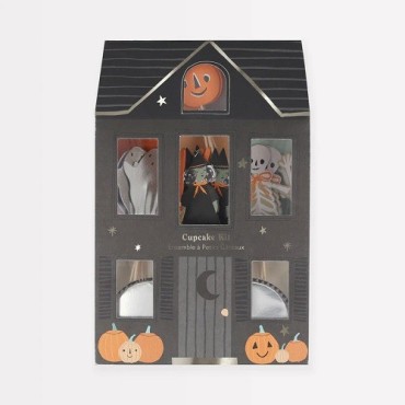 Meri Meri Halloween Cupcake Kit - Set for Spooky Cupcakes