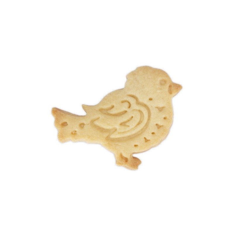 Städter Vogel 3D Plätzchen Ausstecher mit Auswerfer und Prägung, 6cm