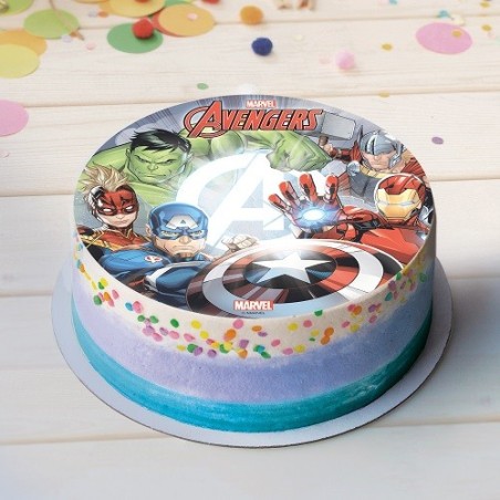 Avengers Tortenaufleger 20 cm – Perfekte Superhelden-Torte