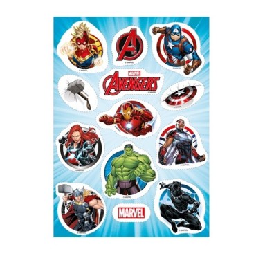 Edible Avengers Wafer Cake Decorations Superhero Cupcake Decor